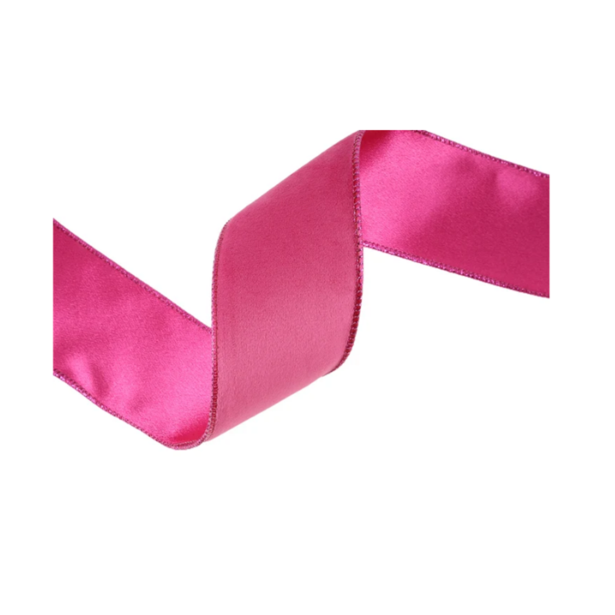 Reversible Hot Pink Shimmer Wired Ribbon – 2.5" x 10 Yards,  Holiday Wreath Ribbon