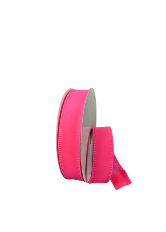 Hot Pink Velvet Ribbon – 7/8" x 10 Yards, Christmas Ribbon, Valentine Ribbon, Holiday Wreath Ribbon, Craft Supplies