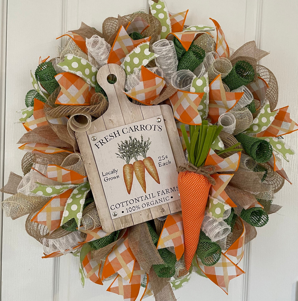 Carrot Farm Door Wreath