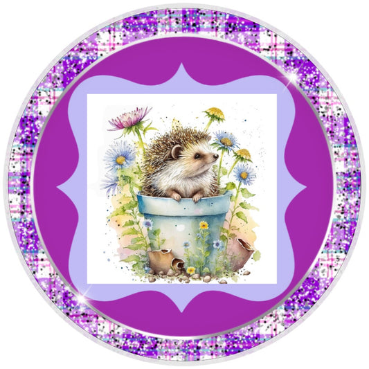 10 Floral Hedhog Sign, Wreath Sign, Home Decor