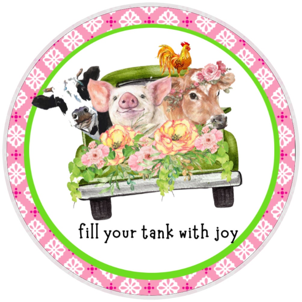 Rustic Truck Sign, Fill Your Tank With Joy Sign, Wreath Sign, Home Decor