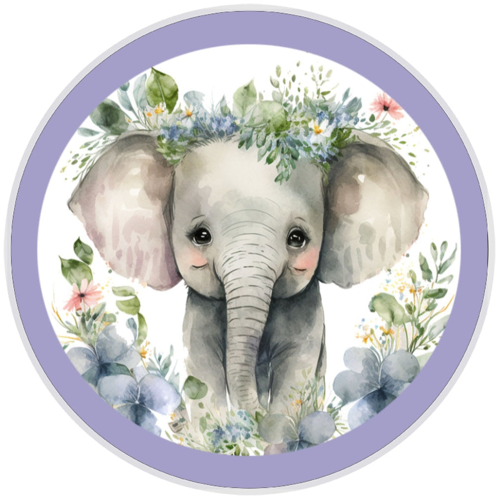 10 Floral  Elephant Sign , Wreath Sign, Home Decor