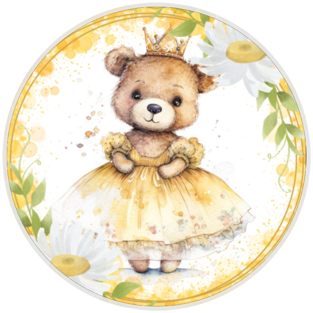 10 Princess Bear Daisy Sign, Wreath Sign, Home Decor