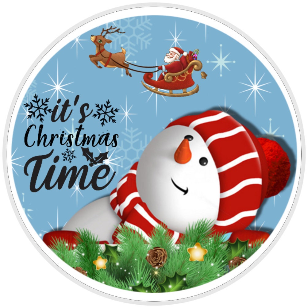 10 Christmas Time Snowman Wreath Sign, Wreath Sign, Home Decor