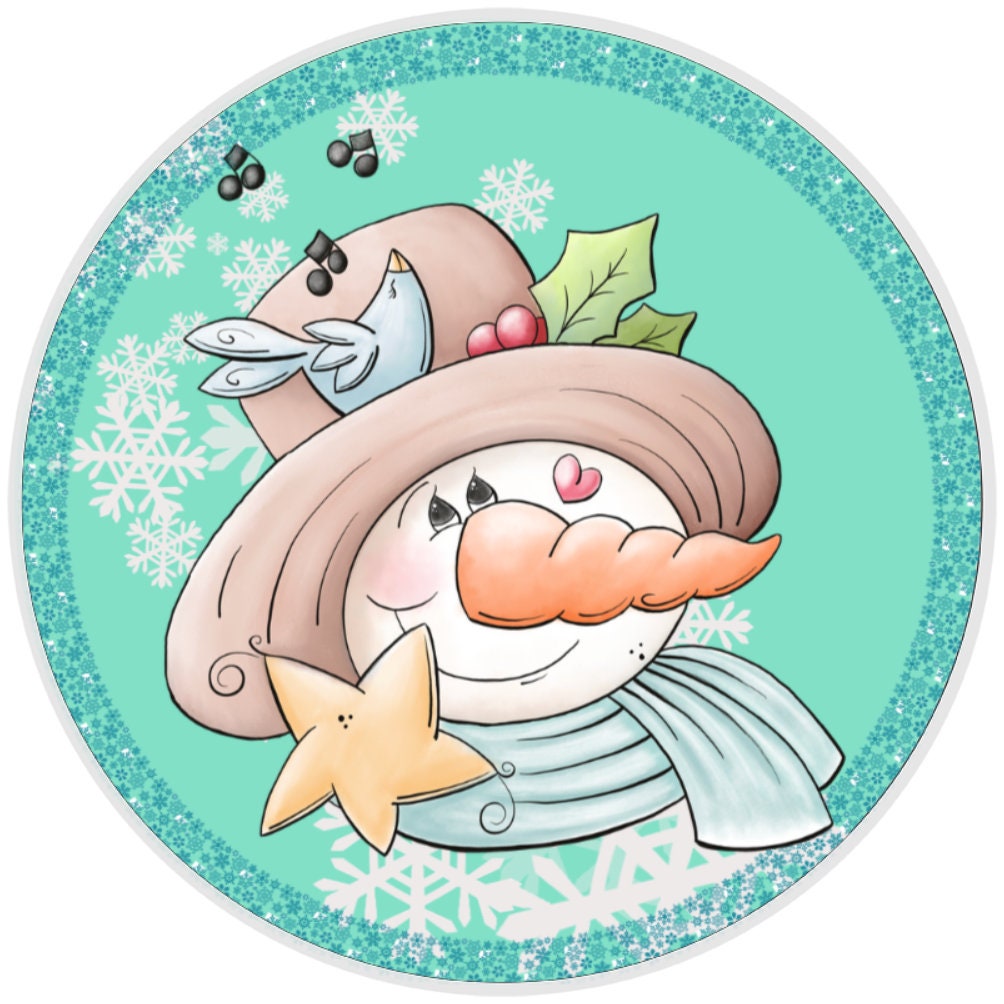 10” Carrot Nose Snowman Sign, Wreath Sign, Home Decor