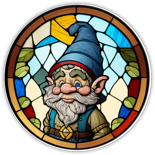 10 Stained Glass Look Gnome Wreath  Sign, Wreath Sign, Home Decor, Metal Sign, The Ritzy Cactus