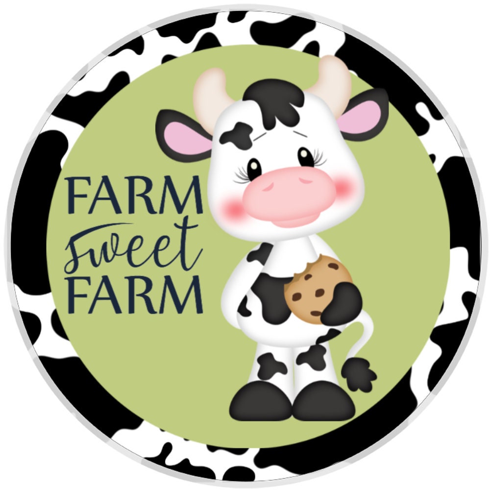 10 Cow Farm Sweet Farm Country Sign, Wreath Sign, Home Decor, Metal Sign, The Ritzy Cactus