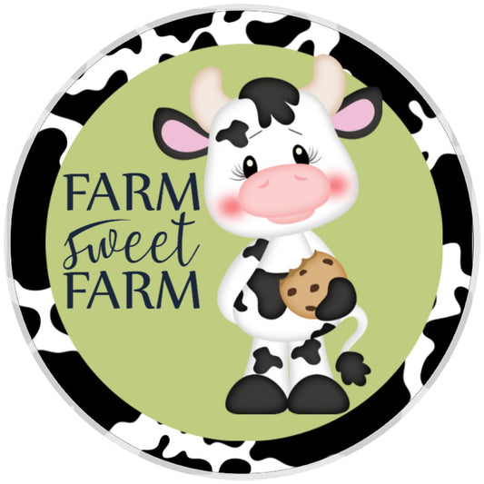 10 Cow Farm Sweet Farm Country Sign, Wreath Sign, Home Decor, Metal Sign, The Ritzy Cactus