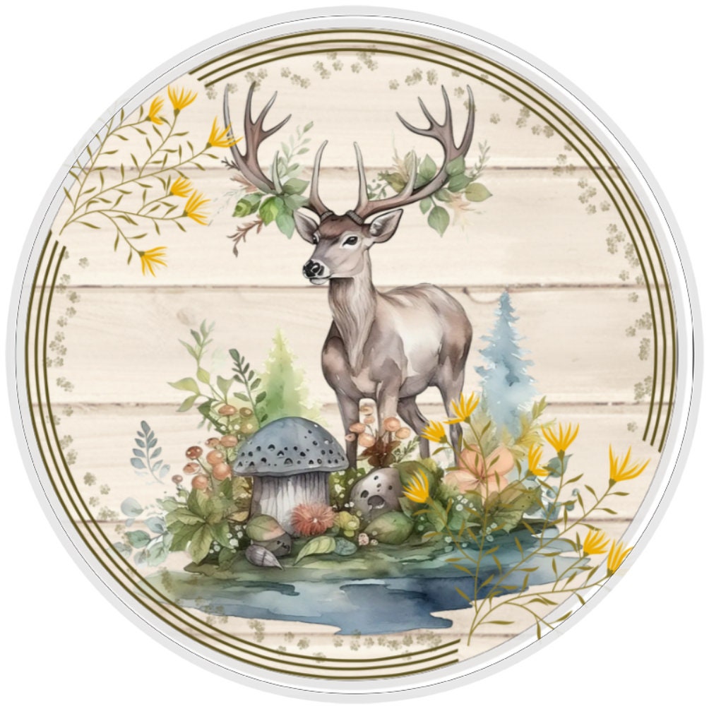 10 Buck Deer Woodland Sign, Wreath Sign, Home Decor