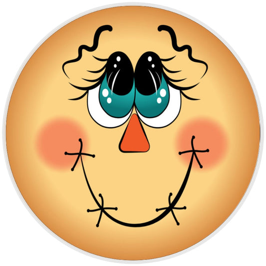 10Happy Scarecrow Face Sign, Halloween Wreath Sign, Home Decor