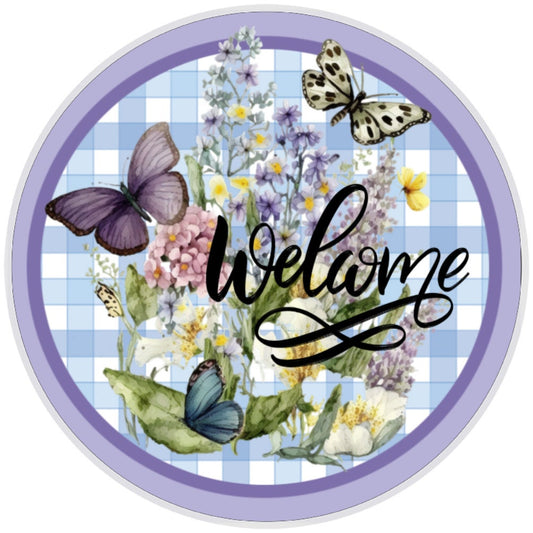 10 Butterfly Welcome  Sign, Wreath Sign, Home Decor
