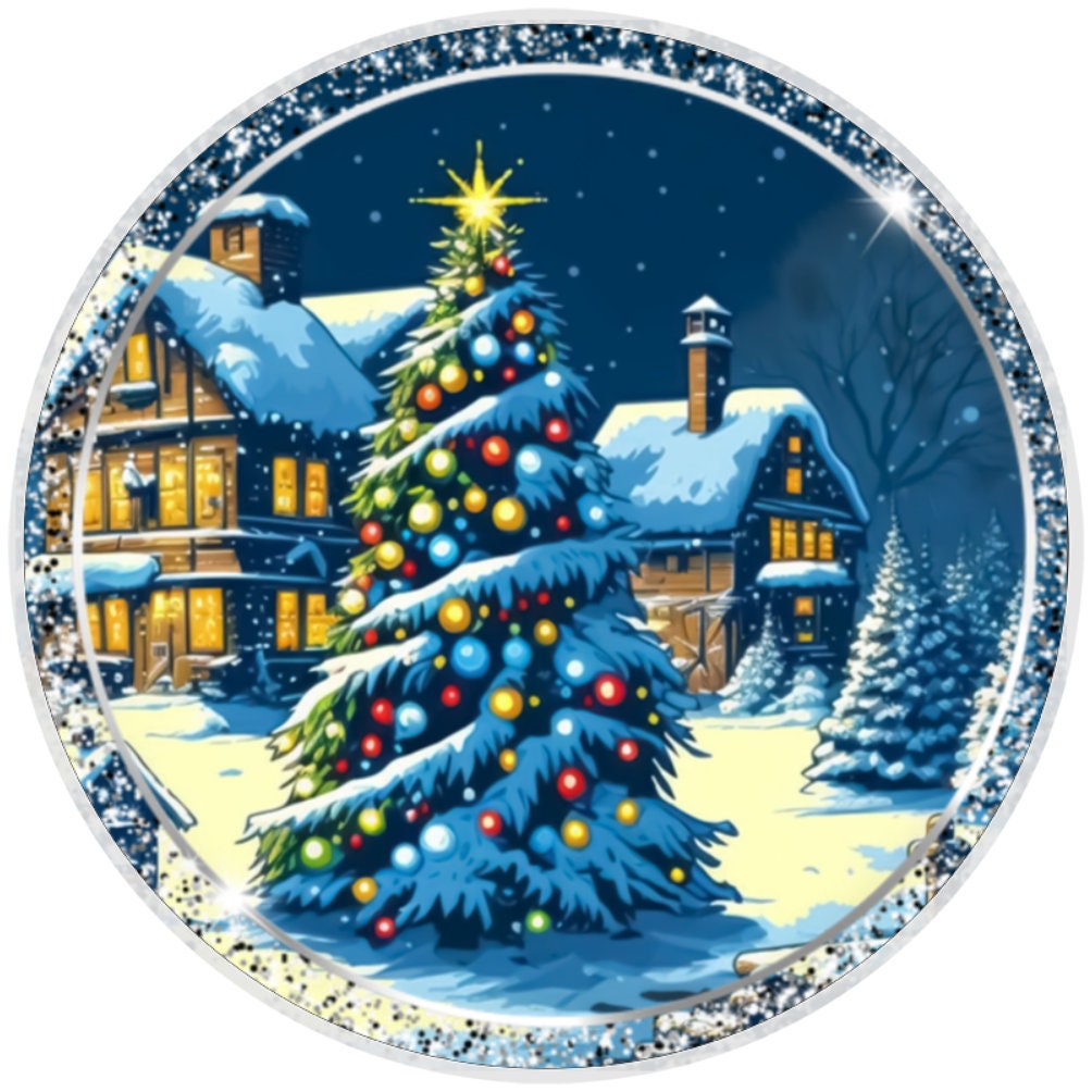 10 Night Before Christmas Winter Scene Wreath Sign, Wreath Sign, Home Decor