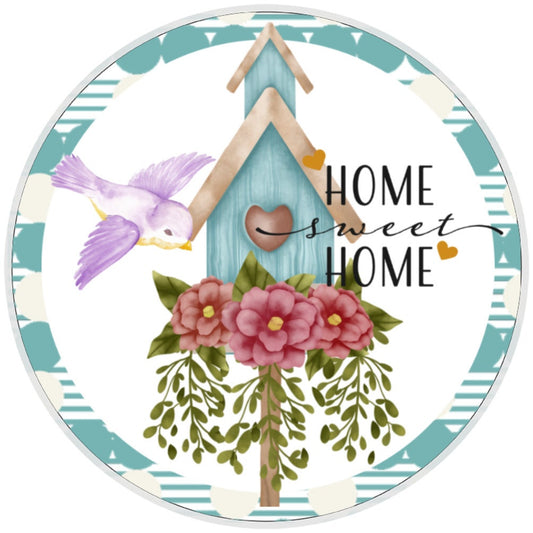 10 Birdhouse Home Sweet Home Sign, Wreath Sign, Home Decor