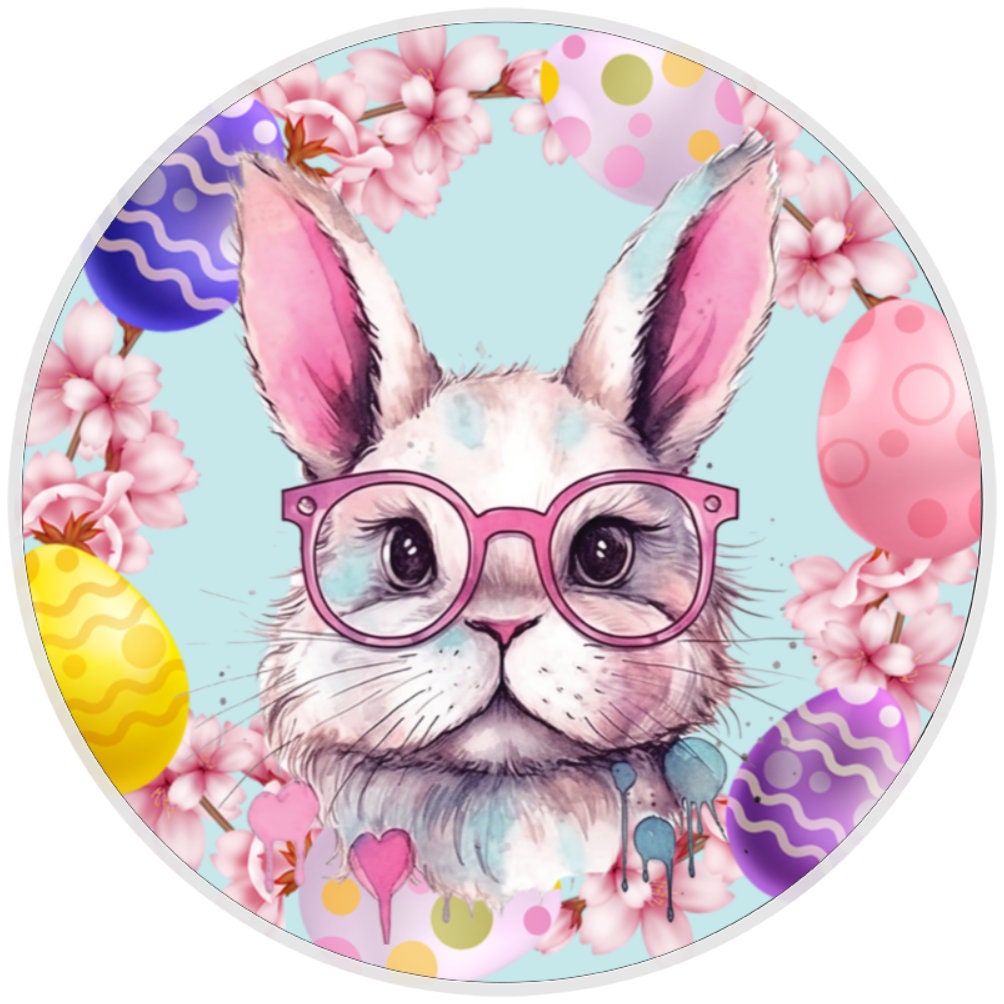 10 Easter Egg Bunny Sign, Wreath Sign, Home Decor, The Ritzy Cactus