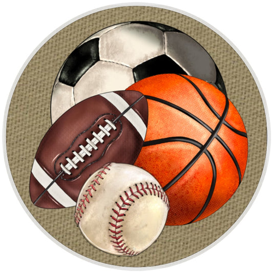 10 Sports Metal Sign, Wreath Sign, Home Decor