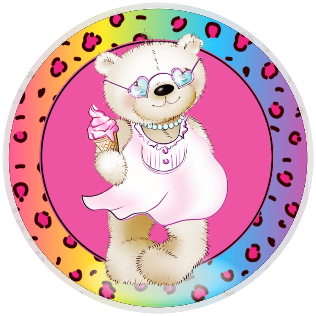 10 Summer Groovy Bear Sign, Metal Wreath Sign, Home Decor