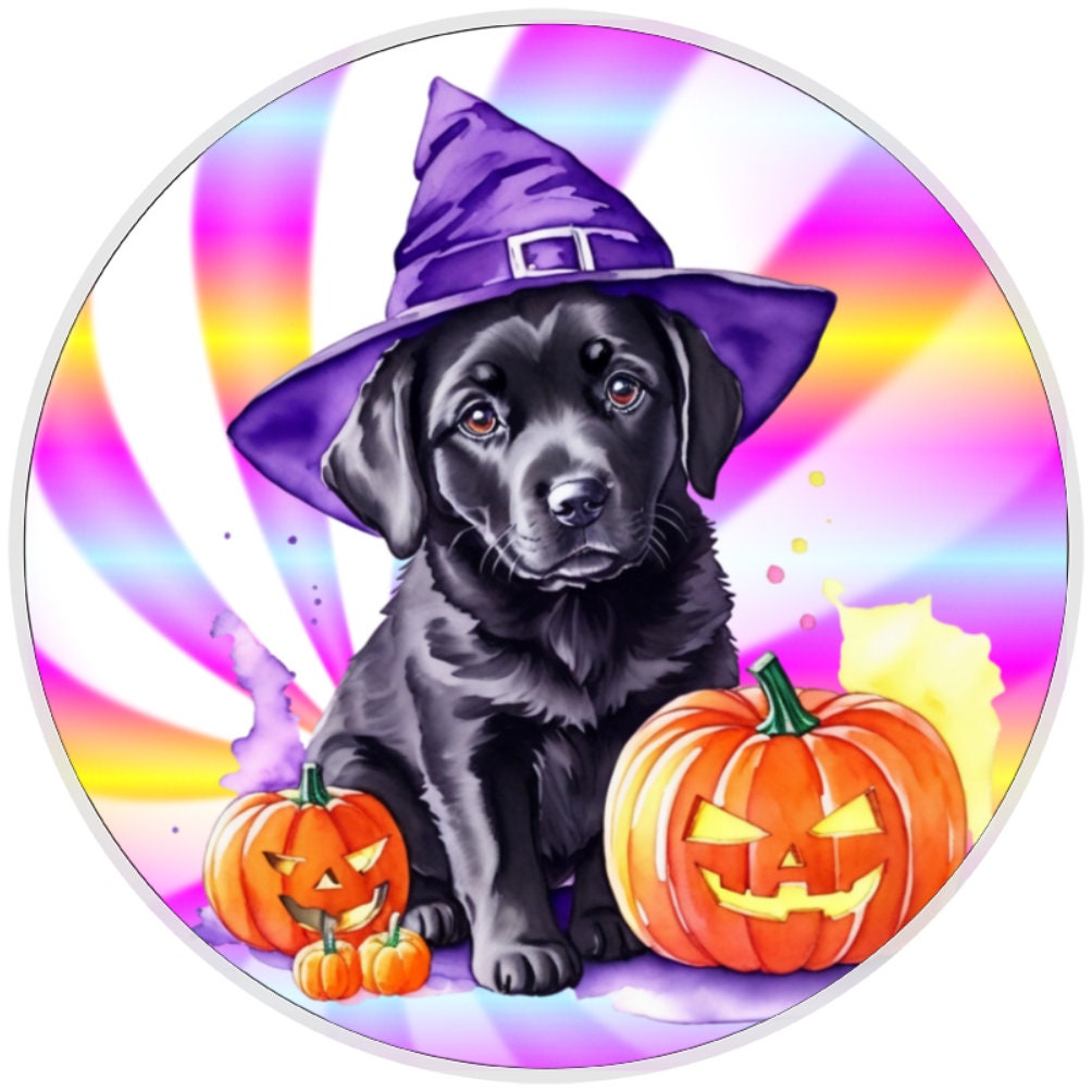 10 Halloween Black Labrador Retriever Dog Sign, Wreath Sign, Home Decor