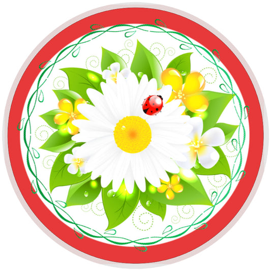 10 Daisy Ladybug Sign, Wreath Sign, Home Decor, Metal Sign, The Ritzy Cactus