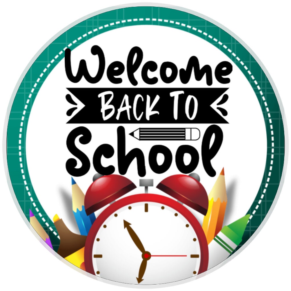 10 Welcome Back To School Sign, Metal Wreath Sign, Home Decor