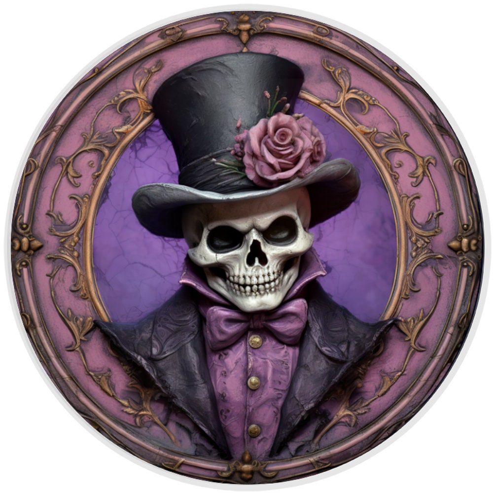 10 Skeleton Spooky Halloween Sign, Wreath Sign, Home Decor