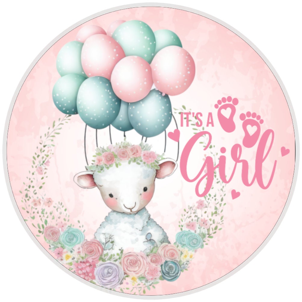 10 Its A Girl Baby  Sign, Wreath Sign, Home Decor, Metal Sign