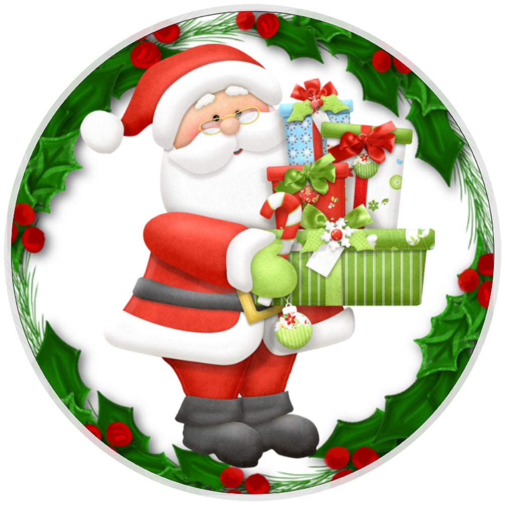 10 Presents From Santa Sign, Wreath Metal Sign, Home Decor