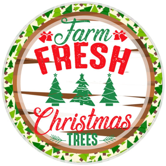 10 Farm Fresh Christmas Trees Wreath Sign, Wreath Sign, Home Decor