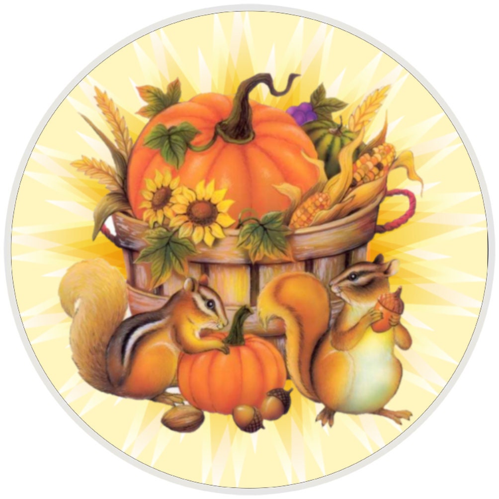 10 Squirrel Fall Pumpkin Sign, Wreath Sign, Home Decor
