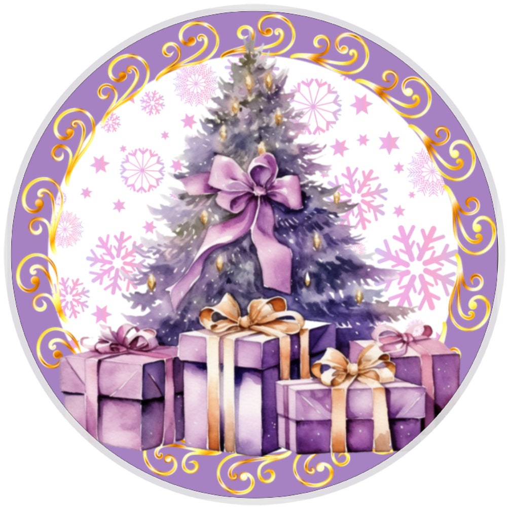 10 Lavender Christmas Tree Sign, Wreath Sign, Home Decor