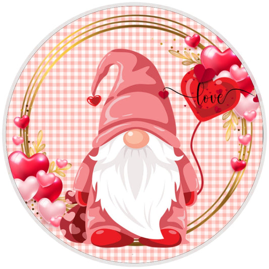 10 Gnome Love Valentine Sign, Wreath Sign, Home Decor