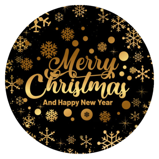 10 Black & Gold Merry Christmas  New Year Sign, Wreath Sign, Home Decor
