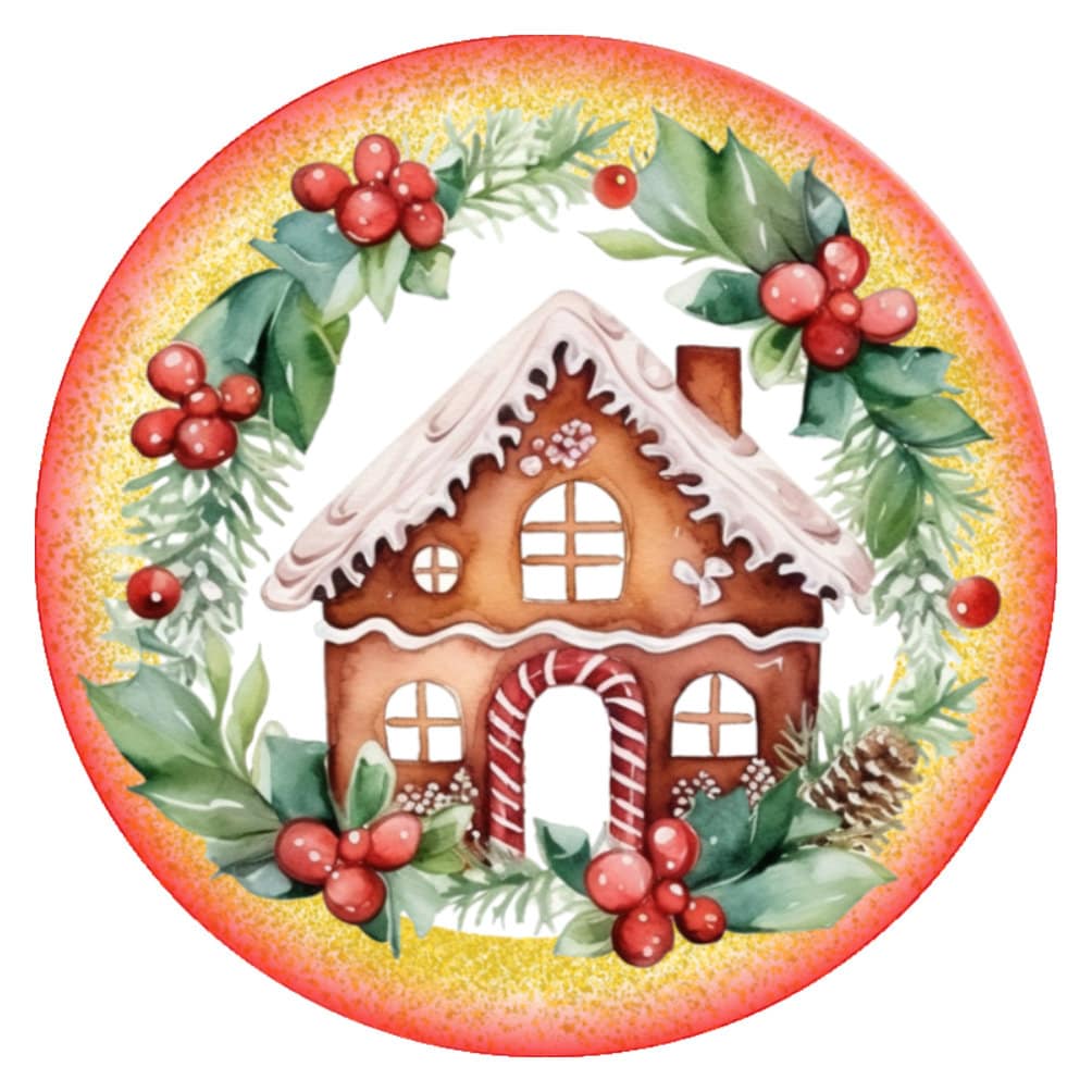 10 Gingerbread House Sign, Wreath Sign, Home Decor
