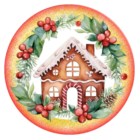 10 Gingerbread House Sign, Wreath Sign, Home Decor
