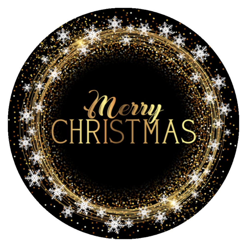 10 Black Gold Merry Christmas Sign, Wreath Sign, Home Decor