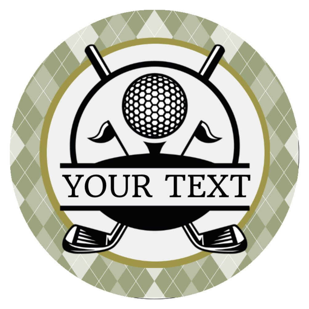 10 Personalized Golf Argyle  Sign, Wreath  Sign, Wreath Sign, Home Decor, Metal Sign, The Ritzy Cactus