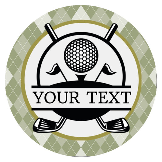 10 Personalized Golf Argyle  Sign, Wreath  Sign, Wreath Sign, Home Decor, Metal Sign, The Ritzy Cactus