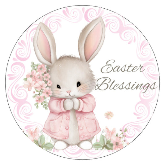 10 Easter Blessings Bunny Wreath Sign, Wreath Sign, Home Decor, Metal Sign, The Ritzy Cactus
