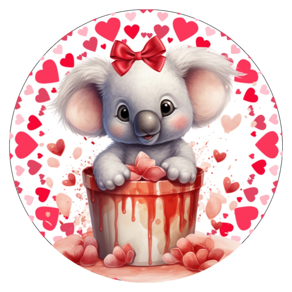 10 Koala Valentine Sign, Wreath Sign, Home Decor