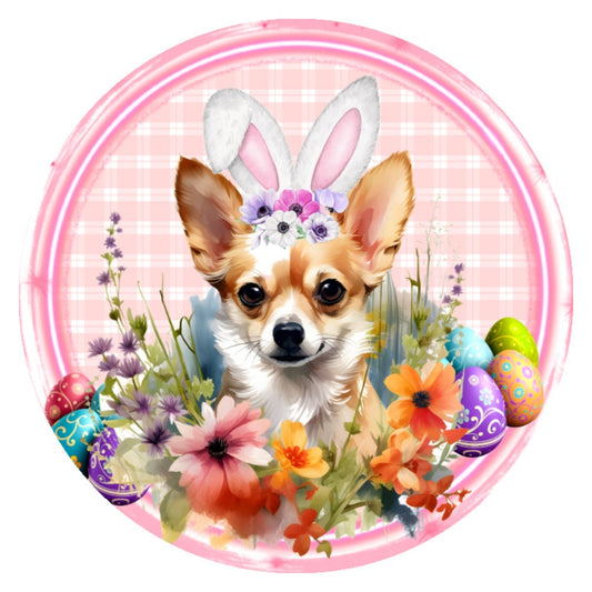 10  Chihuahua Easter Dog Sign, Wreath Sign, Home Decor, Gift