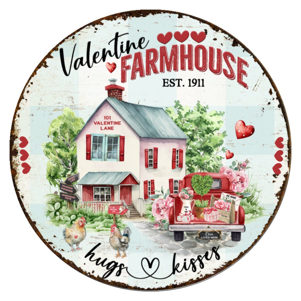 10 Valentine  Farmhouse Sign, Wreath Sign, Home Decor