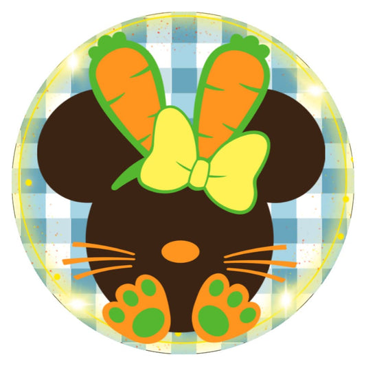 10 Girl Mouse Plaid Easter Sign, Wreath Sign, Metal sign, Home Decor