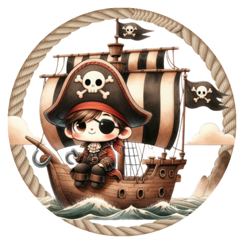 10 Pirate Sailing Sign, Wreath Sign, Home Decor, Metal Sign, The Ritzy Cactus