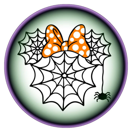 10 Miss Mouse Spider Web Halloween Wreath Sign, Metal Wreath Sign, Home Decor