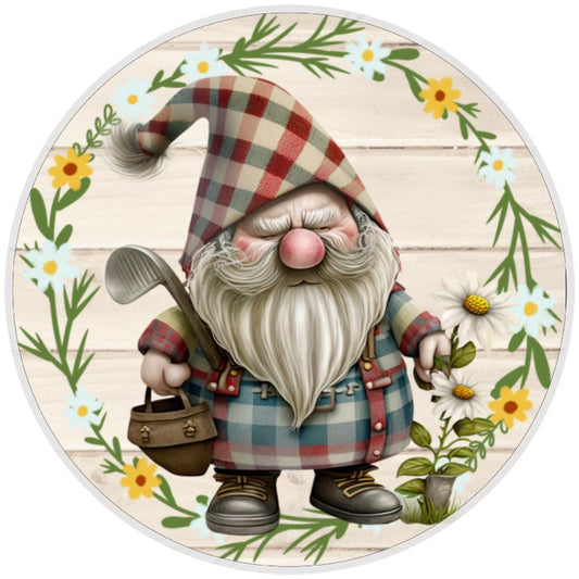 10 Gnome Wooden Floral Sign, Wreath Sign, Home Decor, Metal Sign, The Ritzy Cactus