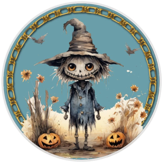 10 Spooky Scarecrow Halloween Sign, Halloween Wreath Sign, Home Decor