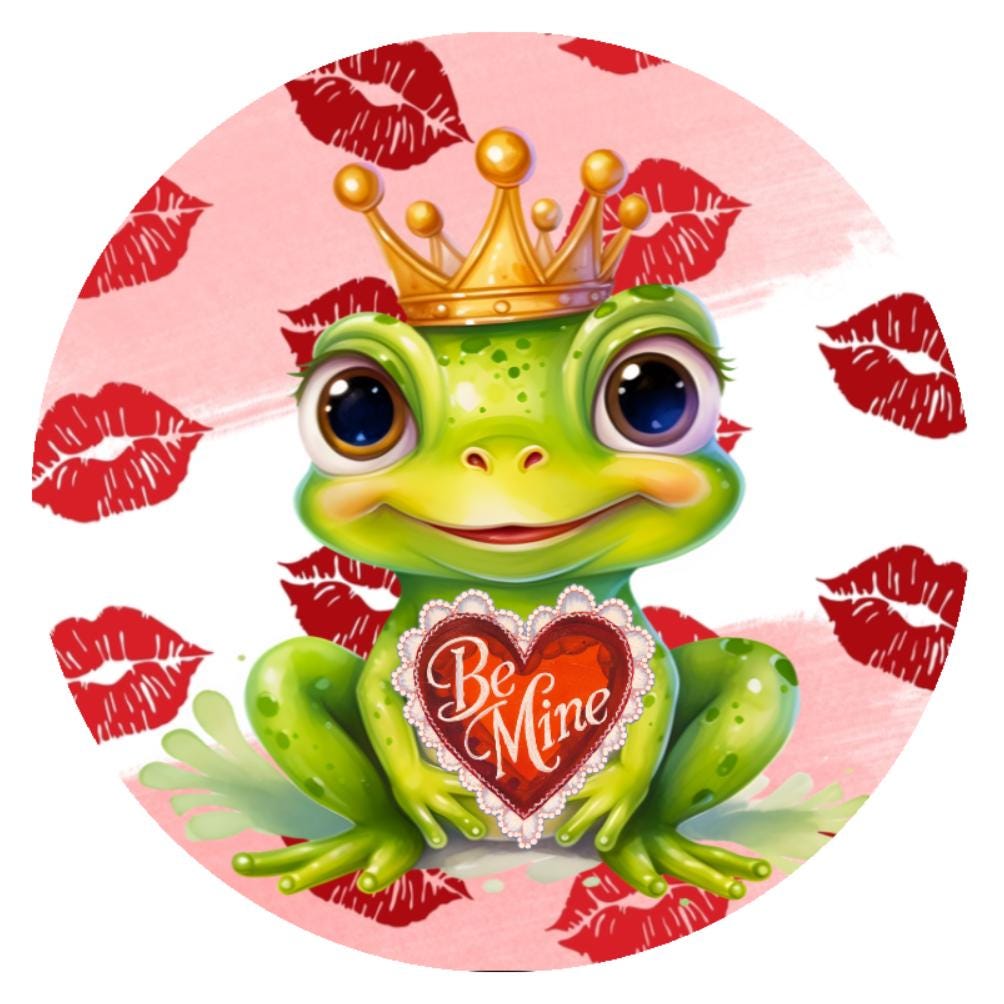 10 Prince Charming Frog Valentine Sign, Wreath Sign, Home Decor