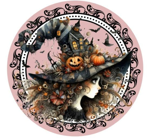 10 Halloween Fantasy Witch Sign, Halloween Wreath Sign, Home Decor, The Ritzy Cactus