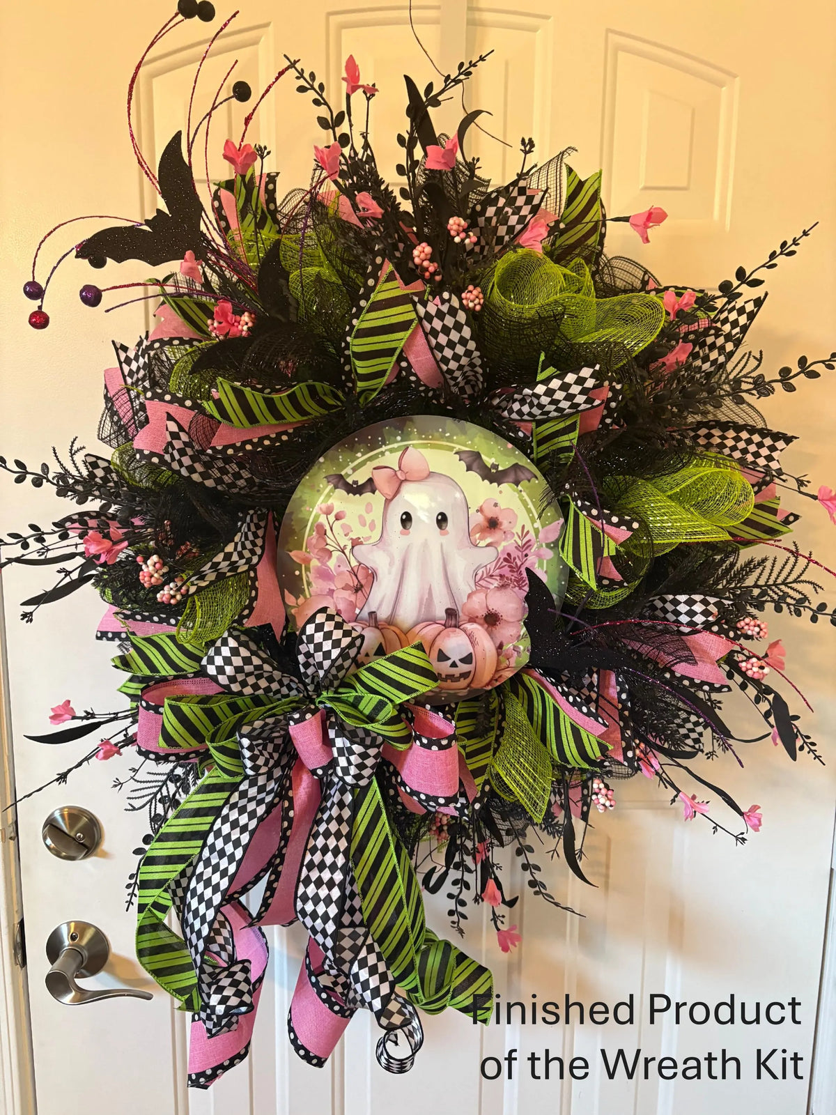DIY Halloween Wreath Kit, Ghost Glam Edition by The Ritzy Cactus, Seasonal Wreath Kit. This is a WREATH KIT