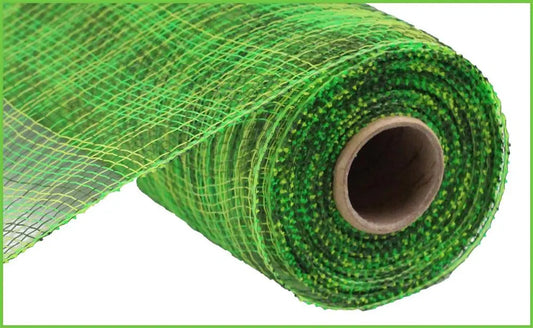 Multi Stripe Moss, Lime & Apple Green Deco Mesh -10 inch x 10yards, Poly Deco Mesh, Craft Supplies, DIY Crafts, Wreath Making