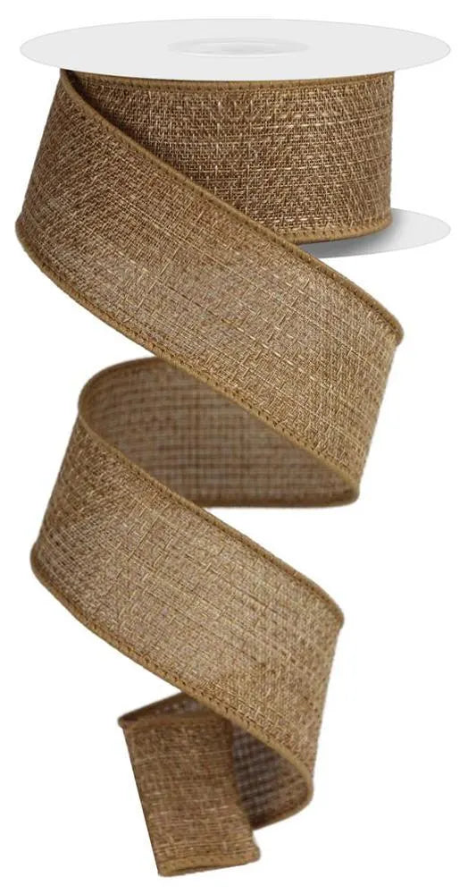 Cross Weave Royal Burlap Wired Ribbon by RG Ribbon – 1.5" x 10 Yards, Wreath Ribbon, Craft Supplies